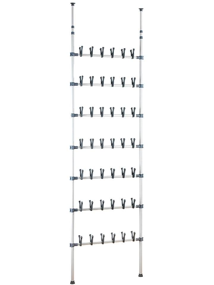 Wenko Teleskopowy regał "Atlas" w kolorze biało-szarym na buty - 68,5 x 300 x 8,5 cm rozmiar: onesize