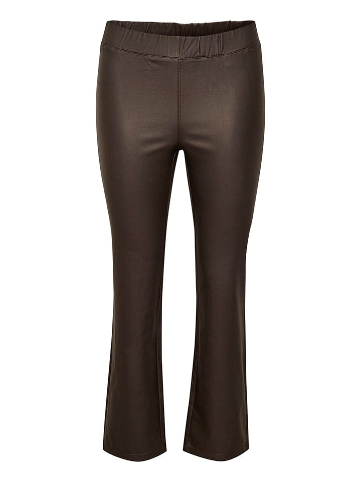 Kaffe Spodnie w kolorze antracytowym ze skóry syntetycznej rozmiar: 42