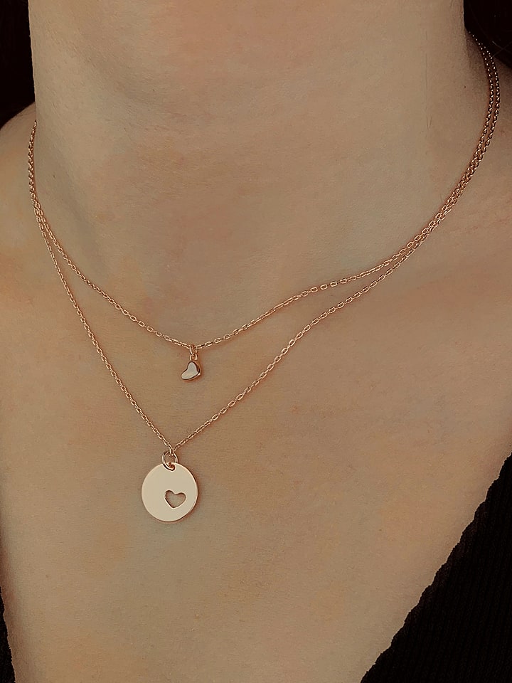 Les Petites Précieuses Pozłacany naszyjnik z zawieszką - dł. 39 cm rozmiar: onesize