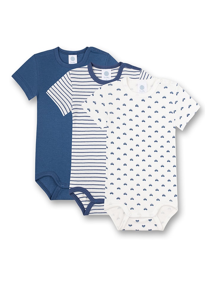 Sanetta Body (3 szt.) w kolorze granatowo-białym rozmiar: 98