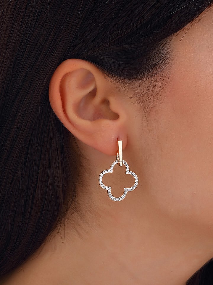 Nakkash Pozłacane kolczyki-wkrętki z cyrkoniami rozmiar: onesize