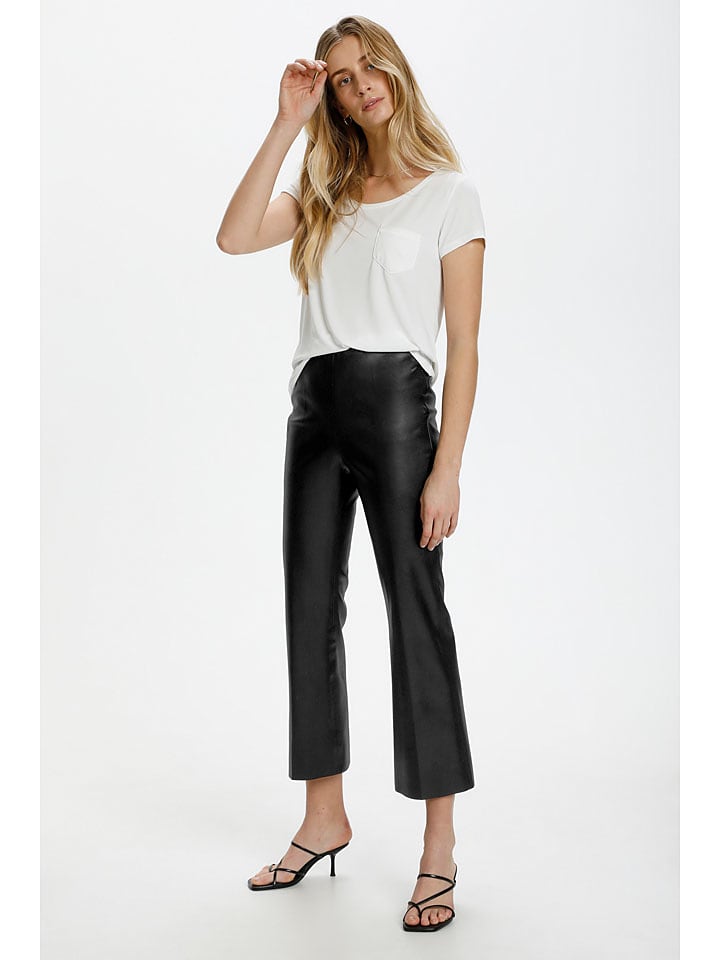 Soaked in Luxury Spodnie "Kaylee" w kolorze czarnym ze skóry syntetycznej rozmiar: XXL