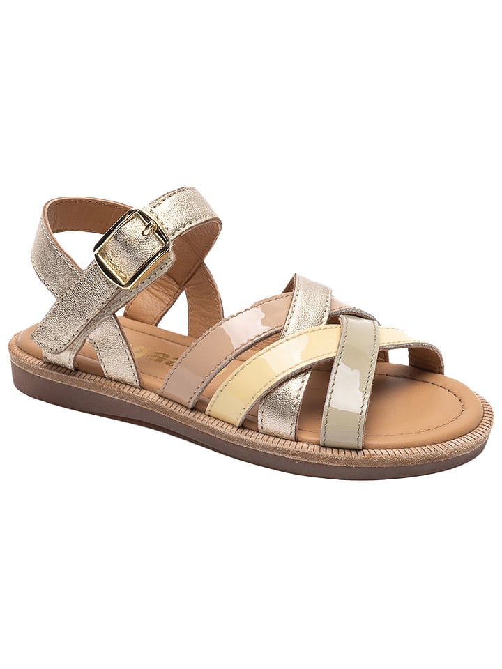 bisgaard Skórzane sandały w kolorze złotym rozmiar: 36