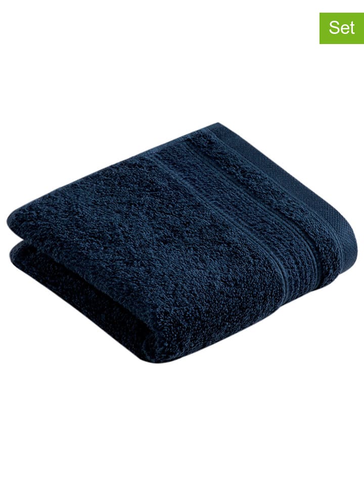 Vossen Ręczniki (2 szt.) "Balance" w kolorze granatowym dla gości rozmiar: 30x50 cm