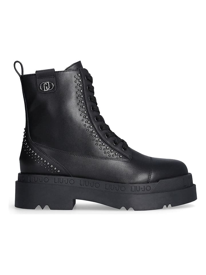 Liu Jo Skórzane botki w kolorze czarnym rozmiar: 37