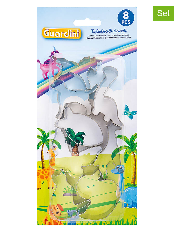 Guardini Foremki (8 szt.) "Animals" w kolorze srebrnym rozmiar: onesize