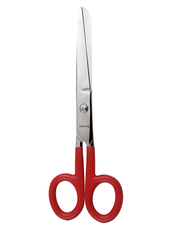 Vialli Design Nożyczki kuchenne w kolorze srebrno-czerwonym - wys. 18 cm rozmiar: onesize