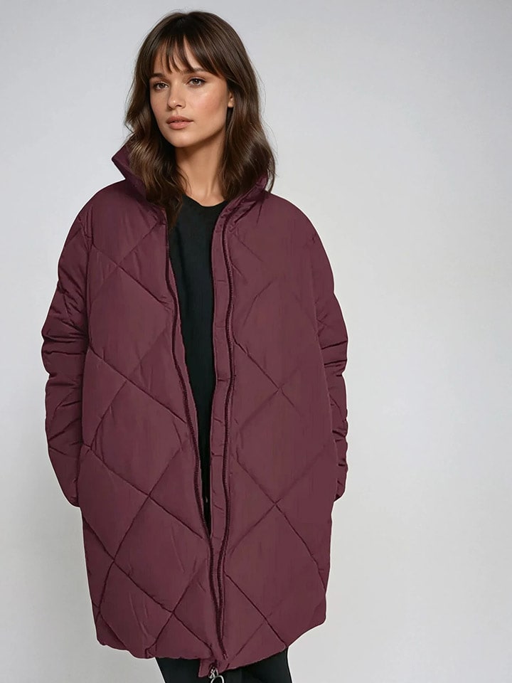 Monki Kurtka zimowa w kolorze bordowym rozmiar: M