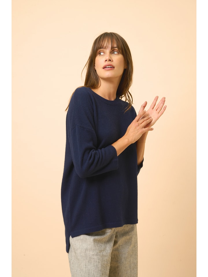 Just Cashmere Kaszmirowy sweter "Clatt" w kolorze granatowym rozmiar: S