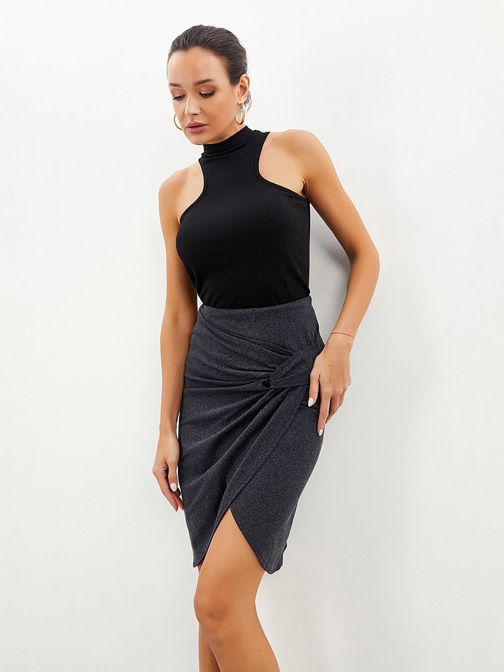 Milan Kiss Spódnica w kolorze antracytowym rozmiar: L