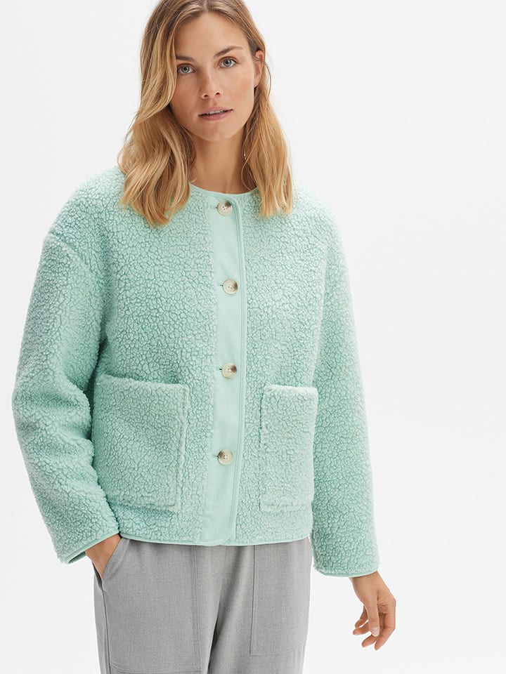 OPUS Kurtka pluszowa w kolorze turkusowym rozmiar: 40