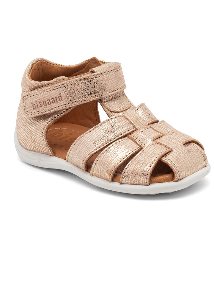 bisgaard Skórzane półsandały w kolorze złotym rozmiar: 25