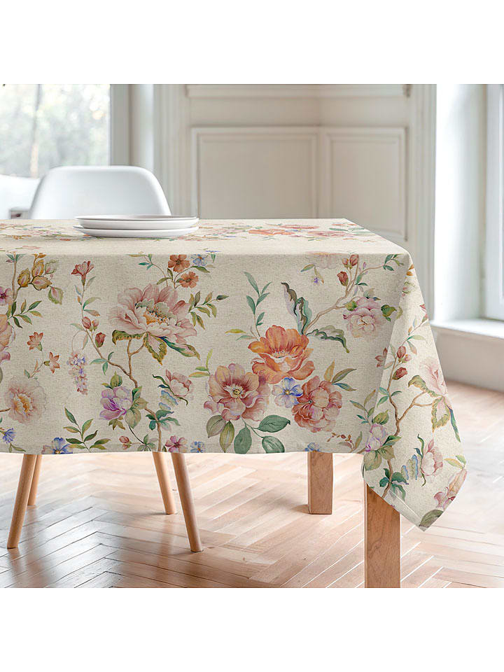 Mint Rugs Obrus "Natural Ankara" w kolorze kremowo-jasnoróżowo-zielonym rozmiar: 155x300 cm