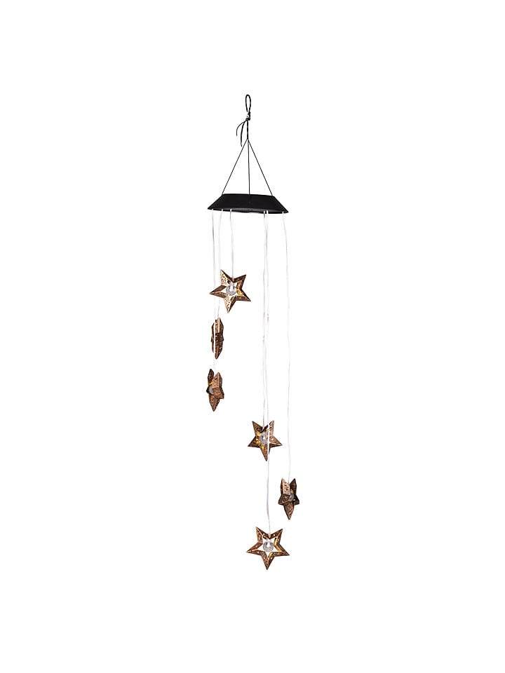 Hollybell Solarna lampa dekoracyjna LED "Star dance" w kolorze złoto-szarym - dł. 70 cm rozmiar: onesize