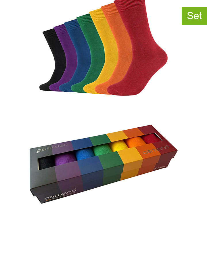 camano Skarpety (7 par) w różnych kolorach rozmiar: 39-42