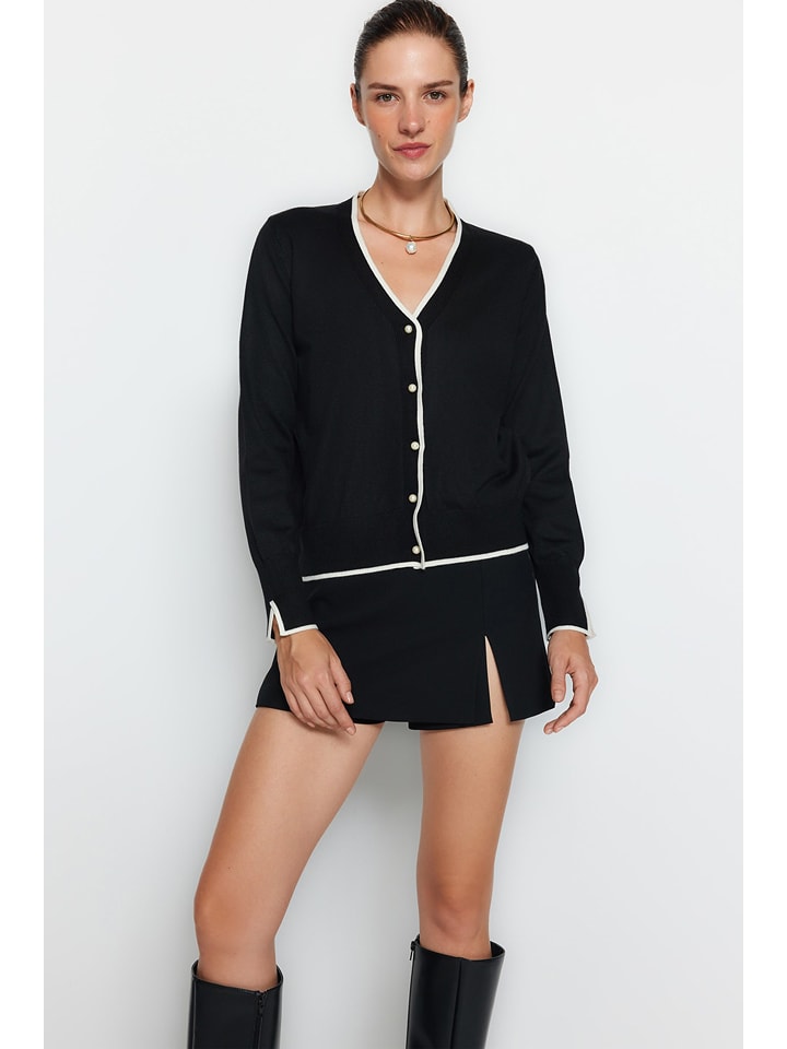 trendyol Kardigan w kolorze czarnym rozmiar: M