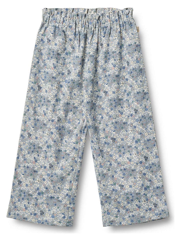 Wheat Spodnie dresowe "Liza" w kolorze błękitno-białym rozmiar: 122