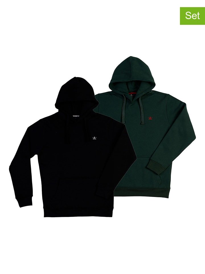 The Time of Bocha Bluzy (2 szt.) w kolorze czarno-ciemnozielonym rozmiar: M