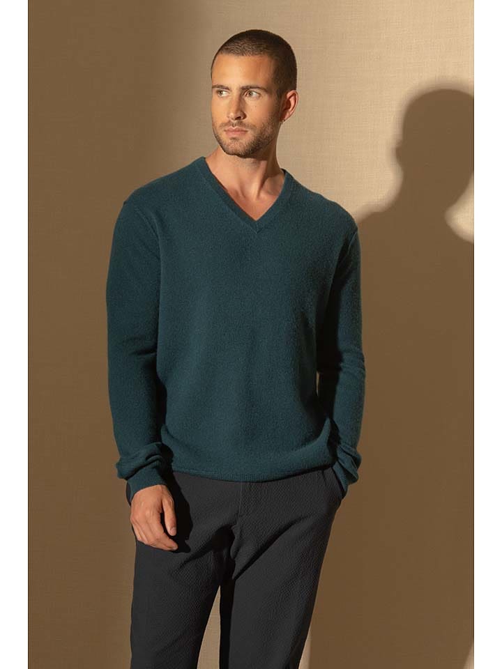 Perfect Cashmere Kaszmirowy sweter "Lorenzo" w kolorze zielonym rozmiar: XXL