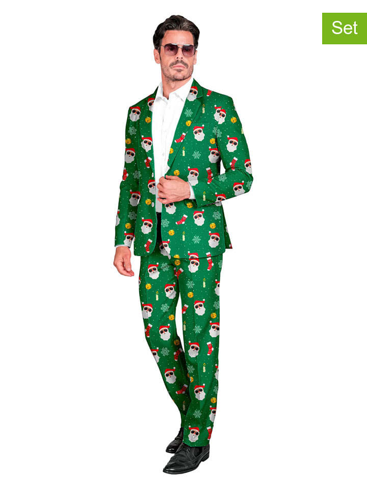 Widmann 2-częściowy zestaw "Santa Claus" w kolorze zielono-białym rozmiar: XL