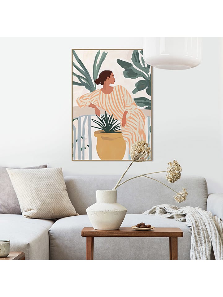 Orangewallz Druk artystyczny "Fauve Hanging On" w ramce rozmiar: 50x70 cm