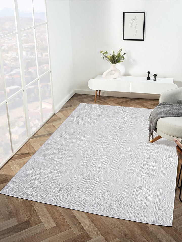 Mioli Dywan "Elex" w kolorze białym rozmiar: 100x400 cm