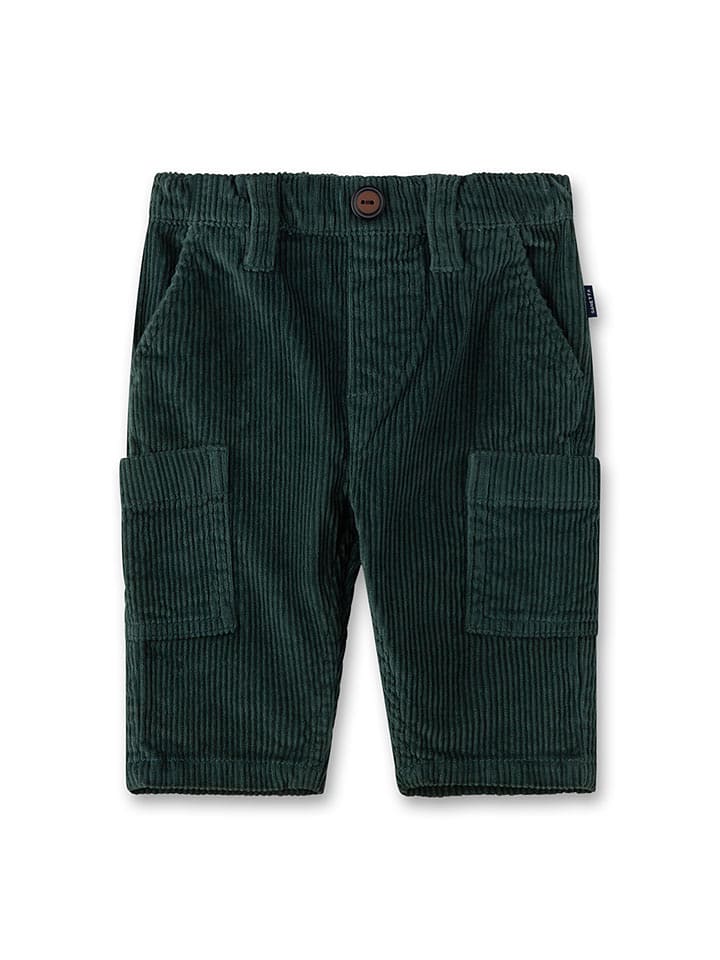 Sanetta Kidswear Bojówki sztruksowe w kolorze zielonym rozmiar: 62