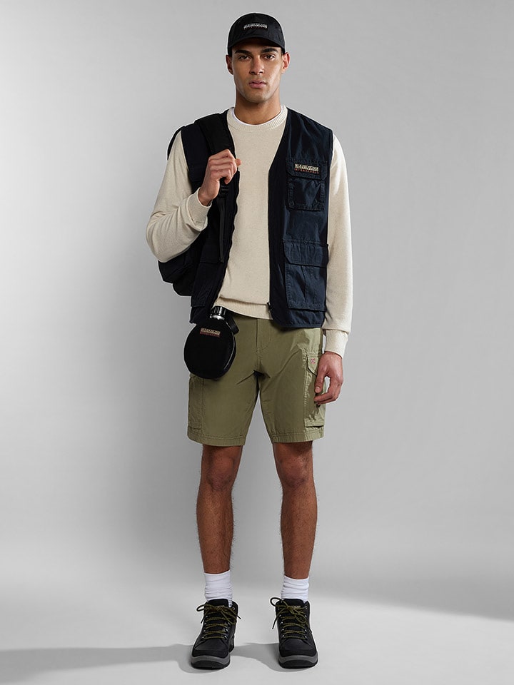 Napapijri Bermudy "Noto" w kolorze khaki rozmiar: W40