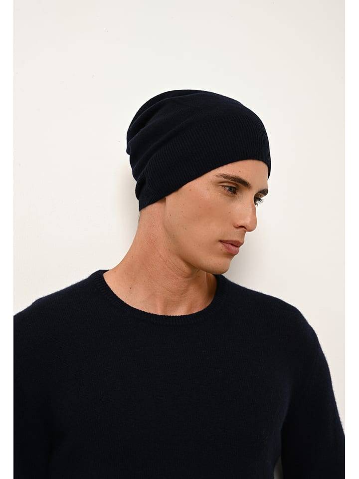 Just Cashmere Kaszmirowa czapka "Ginger" w kolorze granatowym rozmiar: onesize