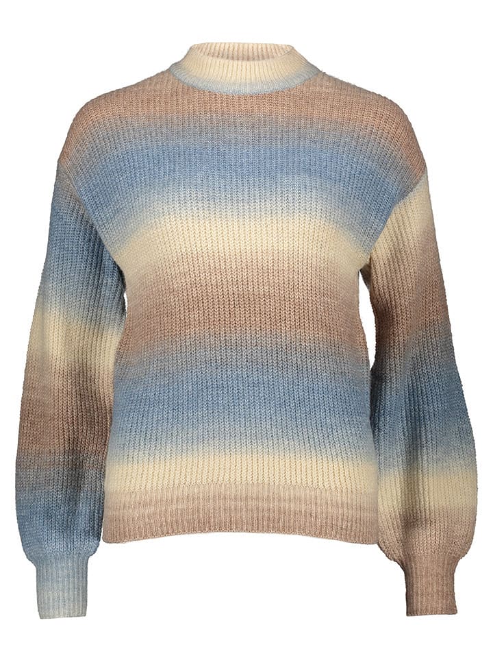Garcia Sweter w kolorze beżowo-niebieskim rozmiar: L