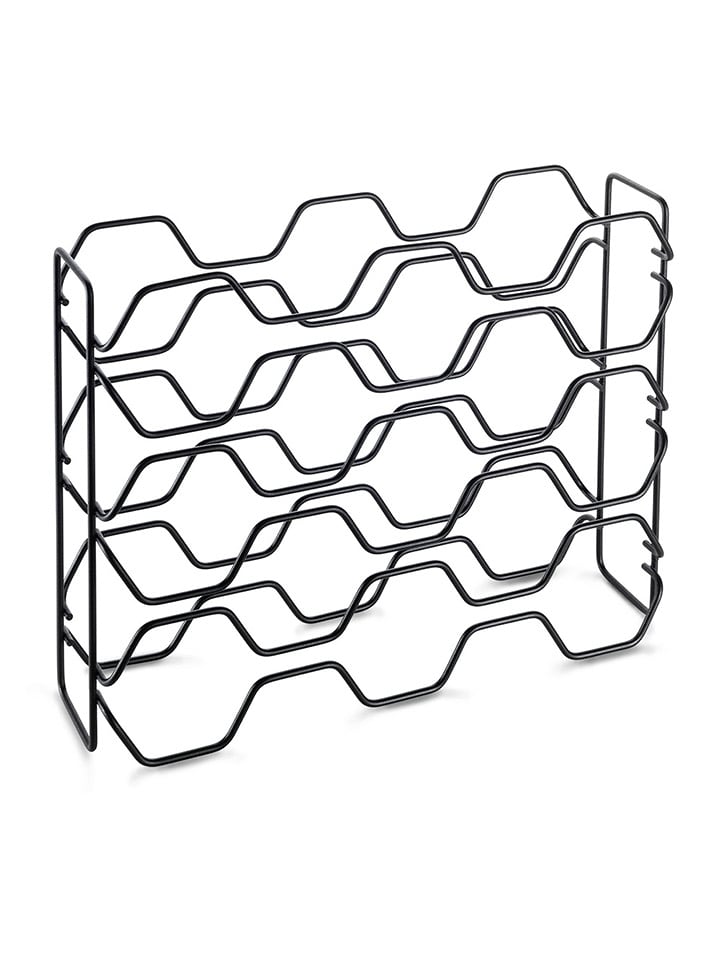 metaltex Regał "Hexagon" w kolorze czarnym na butelki - 43 x 34 x 12 cm rozmiar: onesize