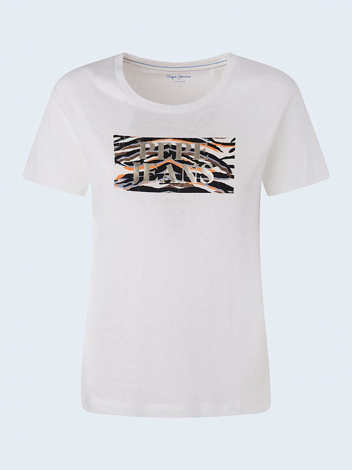 Pepe Jeans Koszulka "Caitlin" w kolorze białym rozmiar: XS