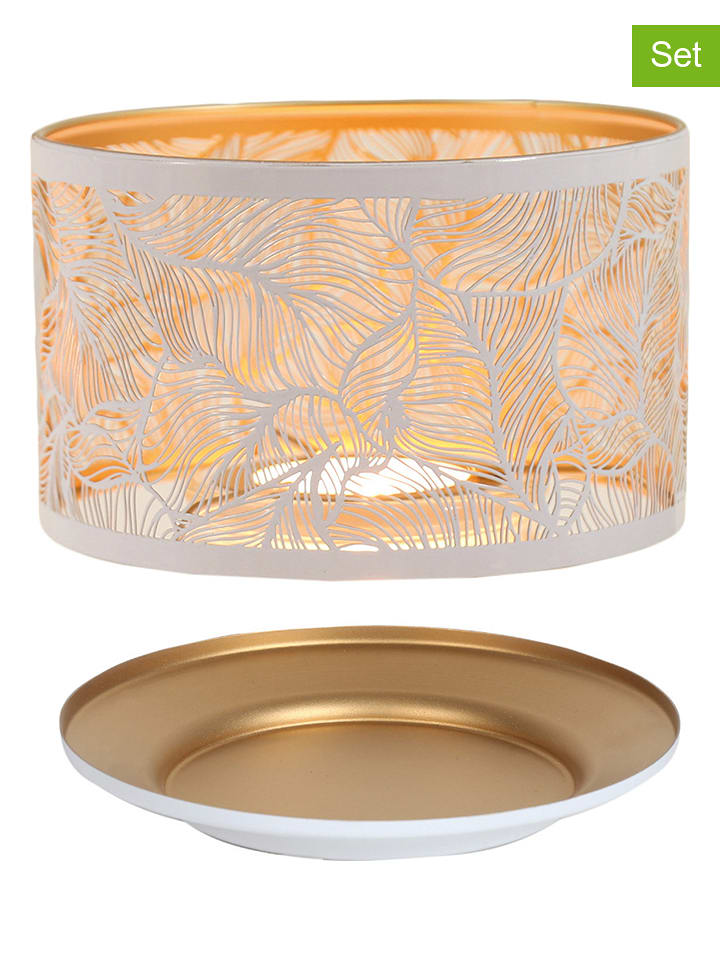 Woodbridge 2-częściowy zestaw "Botanicals" w kolorze białym - Ø 15 cm rozmiar: onesize