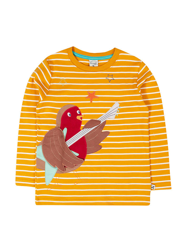 Frugi Koszulka "Summit" w kolorze żółto-białym rozmiar: 110/116