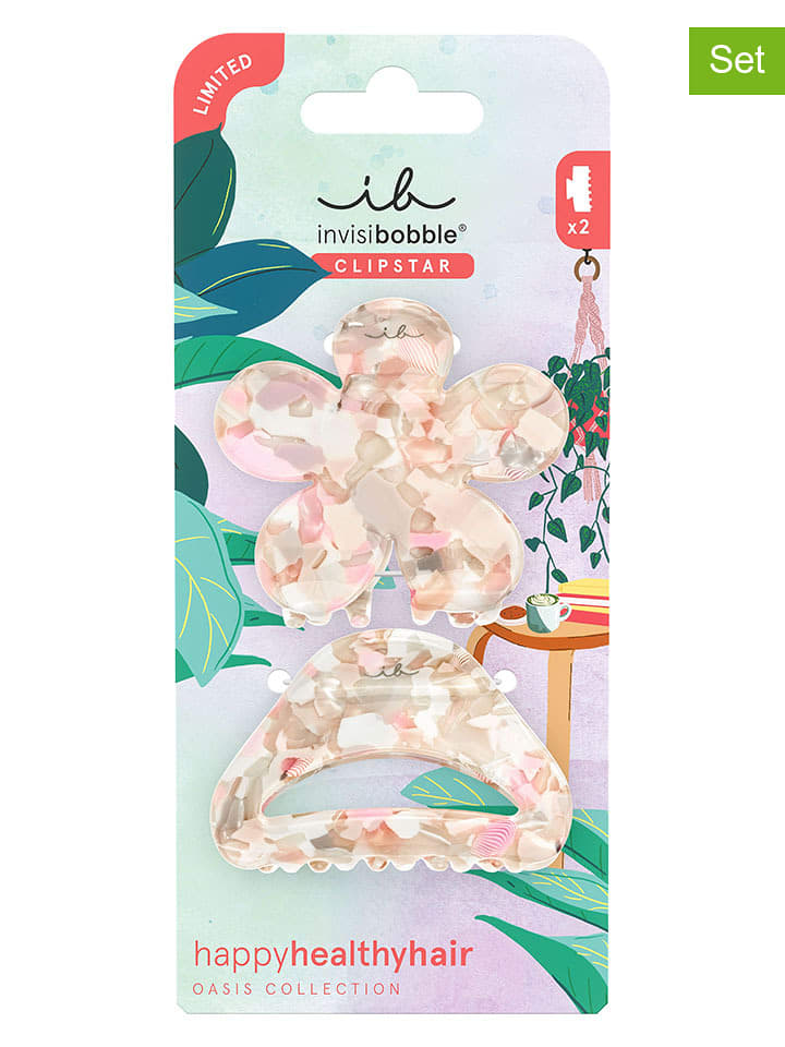 Invisibobble Spinki do włosów (4 szt.) w kolorze beżowo-jasnoróżowym rozmiar: onesize