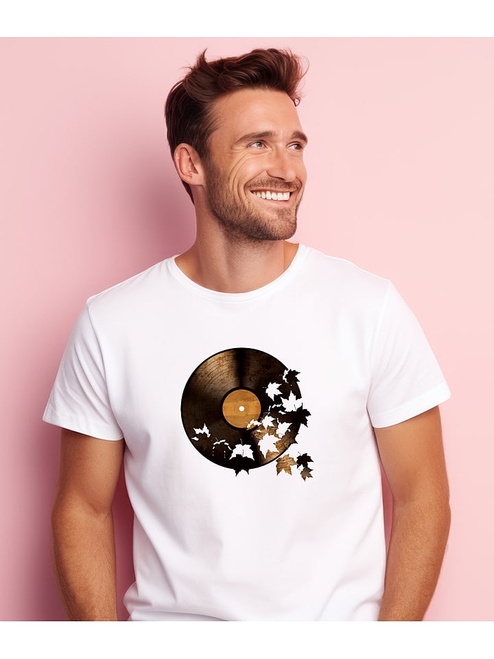 WOOOP Koszulka "Autumn Song" w kolorze białym rozmiar: XL