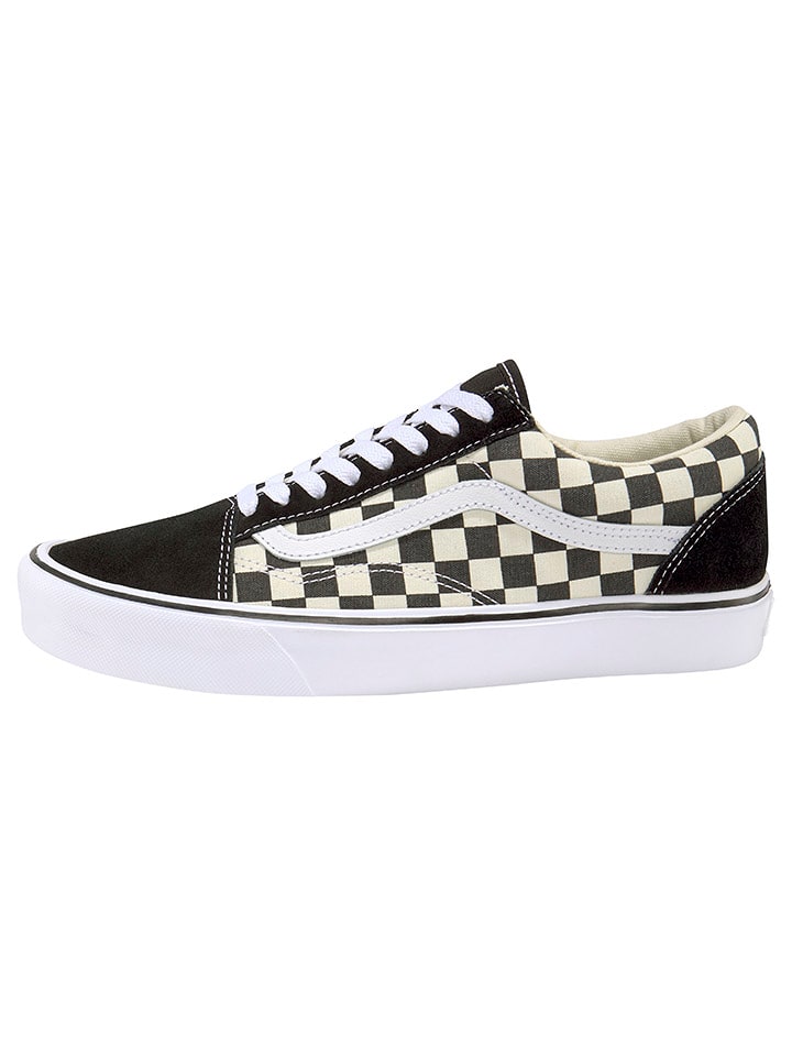 Vans Skórzane sneakersy "Checkerboard Old" w kolorze czarno-beżowym rozmiar: 42