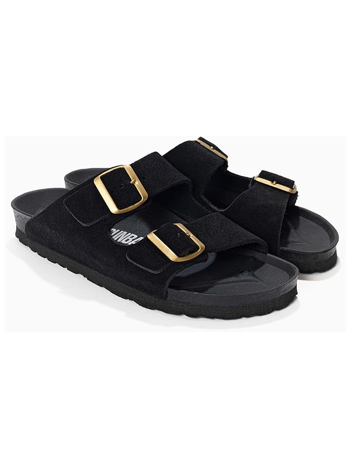 Sunbay Skórzane klapki "Trefle" w kolorze czarnym rozmiar: 37