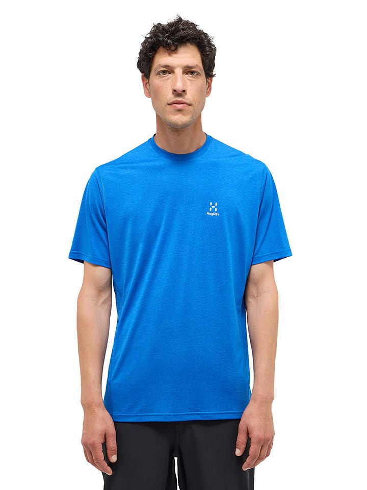 Haglöfs Koszulka turystyczna "Ridge" w kolorze niebieskim rozmiar: M