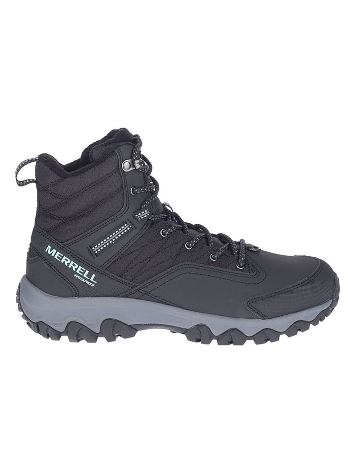 Merrell Skórzane botki turystyczne "Thermo Akita Mid" w kolorze czarnym rozmiar: 38
