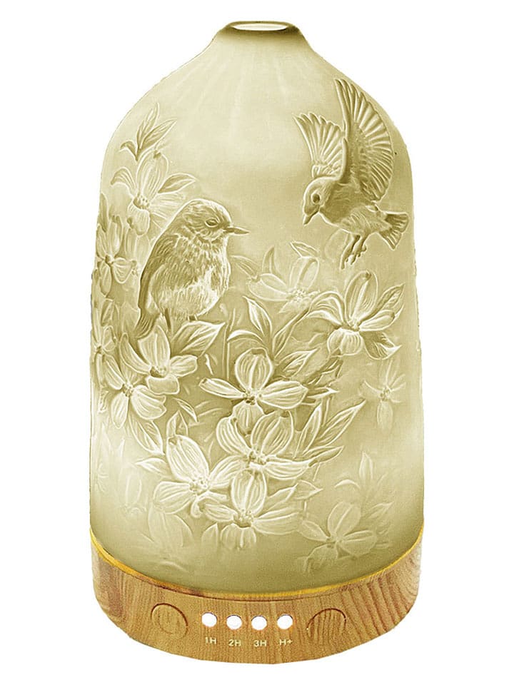 Clayre & Eef Dyfuzor olejków zapachowych w kolorze biało-zielono-brązowym - wys. 17 x Ø 9 cm rozmiar: onesize