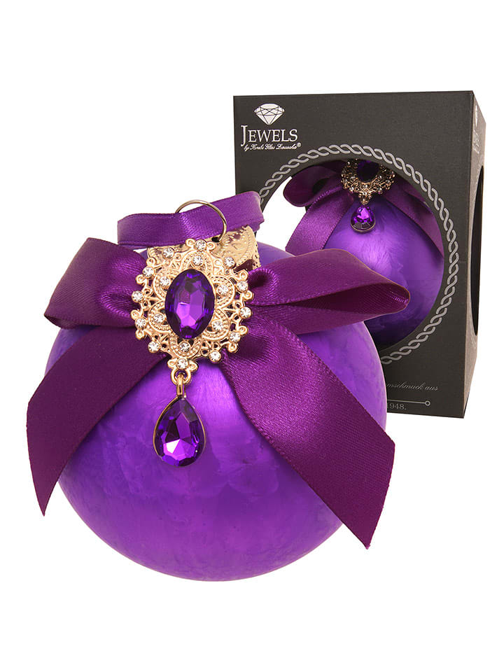 Krebs Glas Lauscha Bombka w kolorze fioletowym - Ø 8 cm rozmiar: onesize