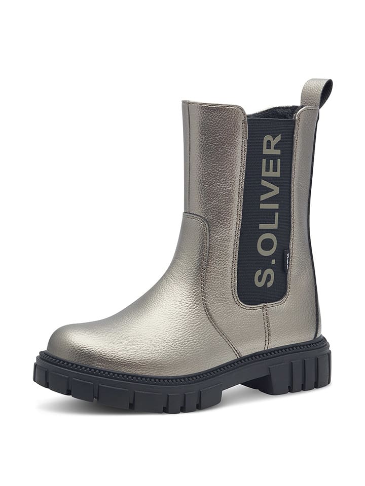 s.Oliver Botki w kolorze srebrnym rozmiar: 31