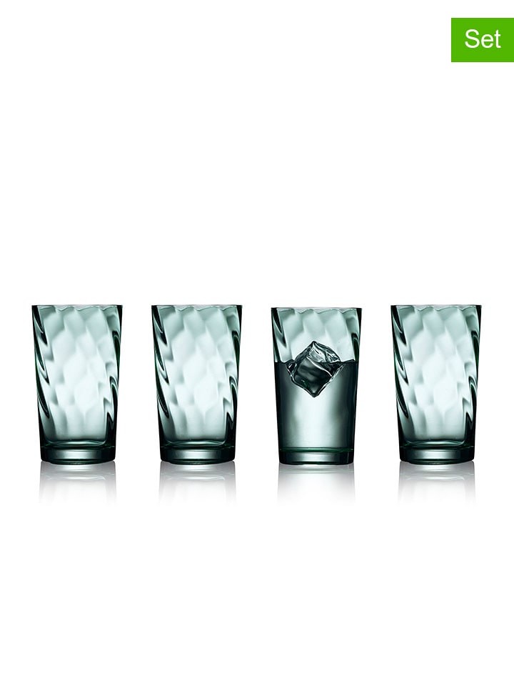 Lyngby Glas Szklanki (4 szt.) "Vienna" w kolorze zielonym - 450 ml rozmiar: onesize