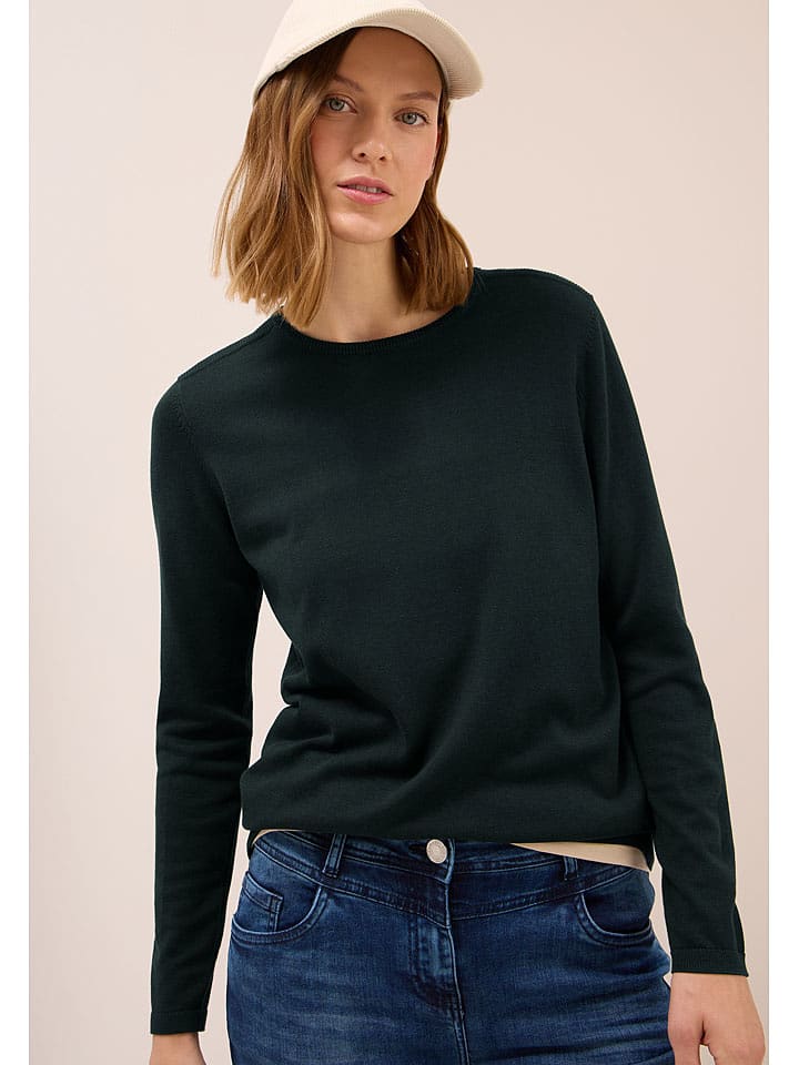 Cecil Sweter w kolorze ciemnozielonym rozmiar: M