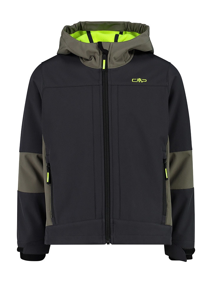 CMP Kurtka softshellowa w kolorze czarno-oliwkowym rozmiar: 164