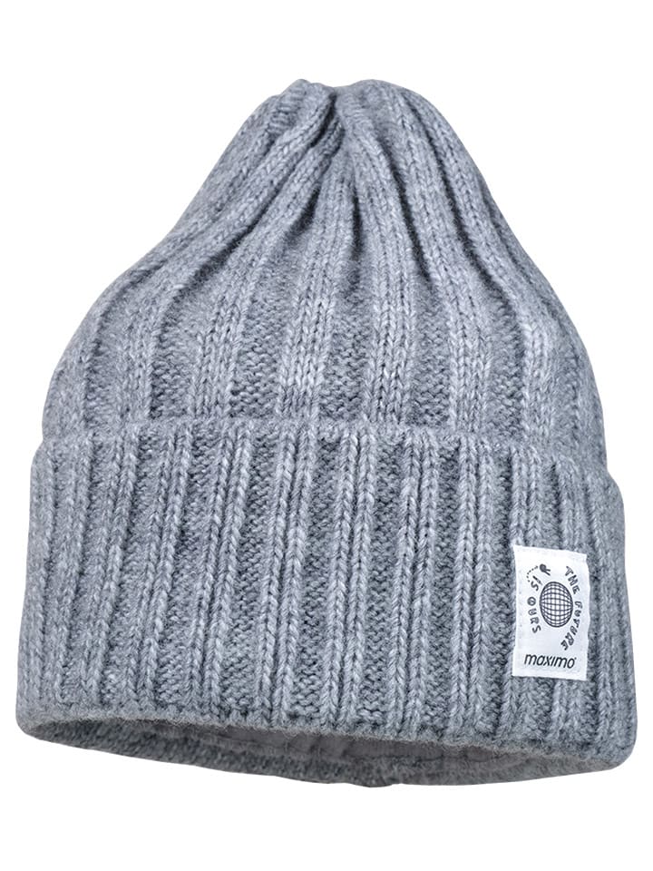 MaxiMo Wełniana czapka w kolorze szarym rozmiar: 55 cm