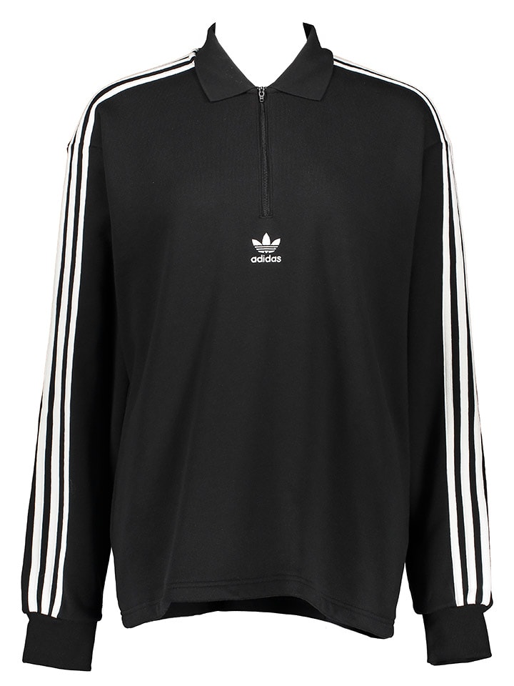 adidas Koszulka polo "3 Stripes" w kolorze czarnym rozmiar: S