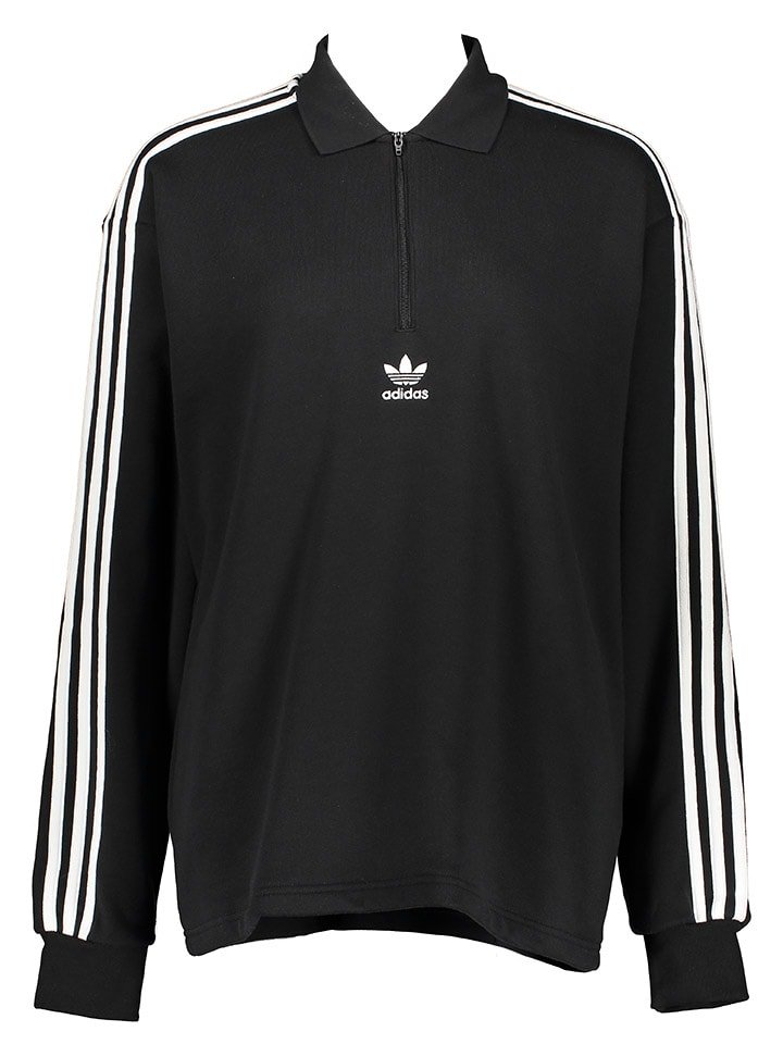 adidas Koszulka polo "3 Stripes" w kolorze czarnym rozmiar: S