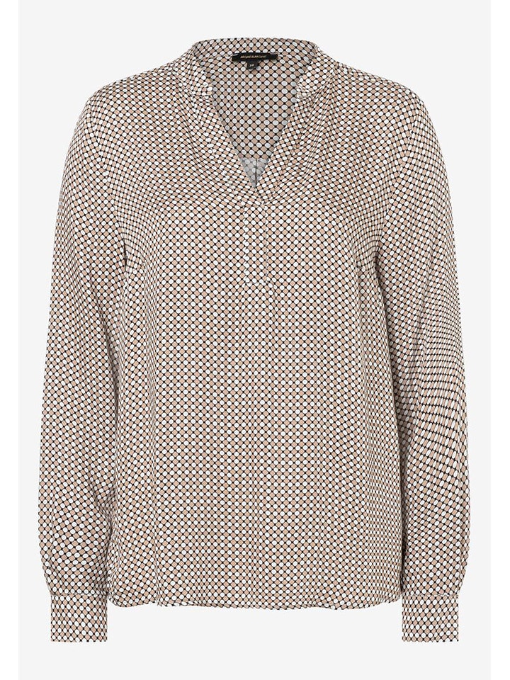 More & More Bluzka w kolorze beżowo-białym rozmiar: 36